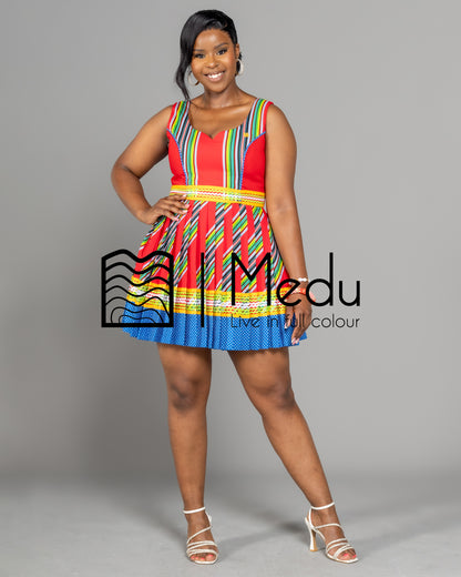 Mufunwa Giant Bow Mini Dress Red