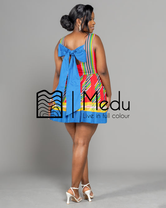 Mufunwa Giant Bow Mini Dress Red