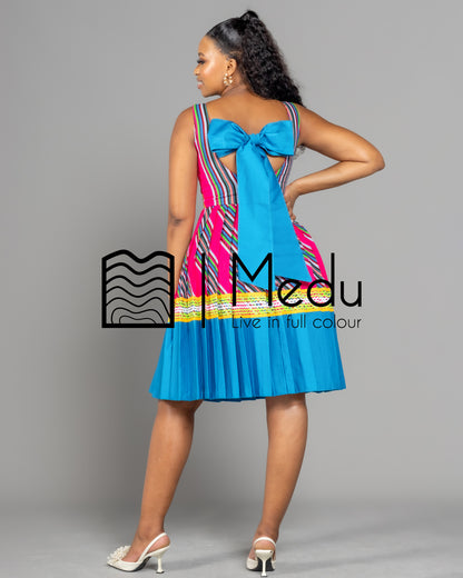 Mufunwa Giant Bow Midi Dress Pink