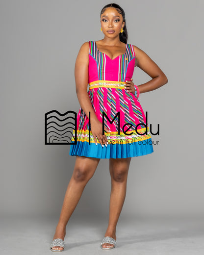 Mufunwa Giant Bow Mini Dress Pink