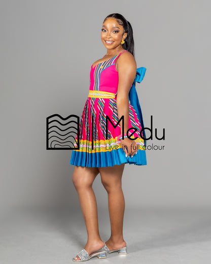 Mufunwa Giant Bow Mini Dress Pink