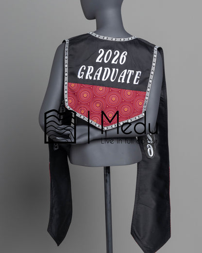 Embroidered Graduation Stole Shweshwe Themed