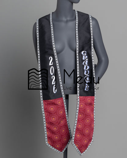 Embroidered Graduation Stole Shweshwe Themed