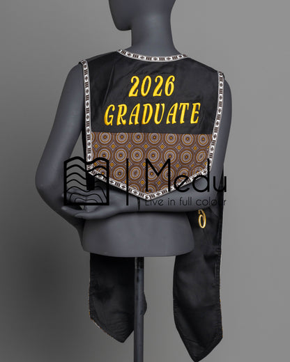 Embroidered Graduation Stole Shweshwe Themed
