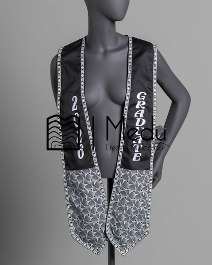 Embroidered Graduation Stole Shweshwe Themed