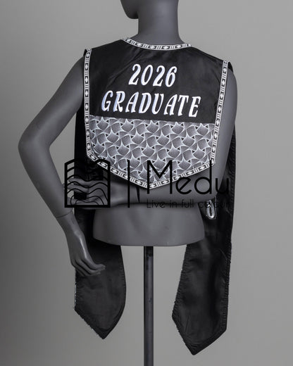 Embroidered Graduation Stole Shweshwe Themed