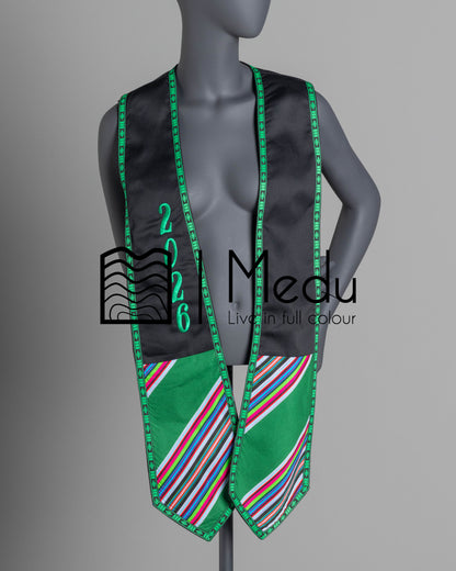 Embroidered Graduation Stole Venda Themed