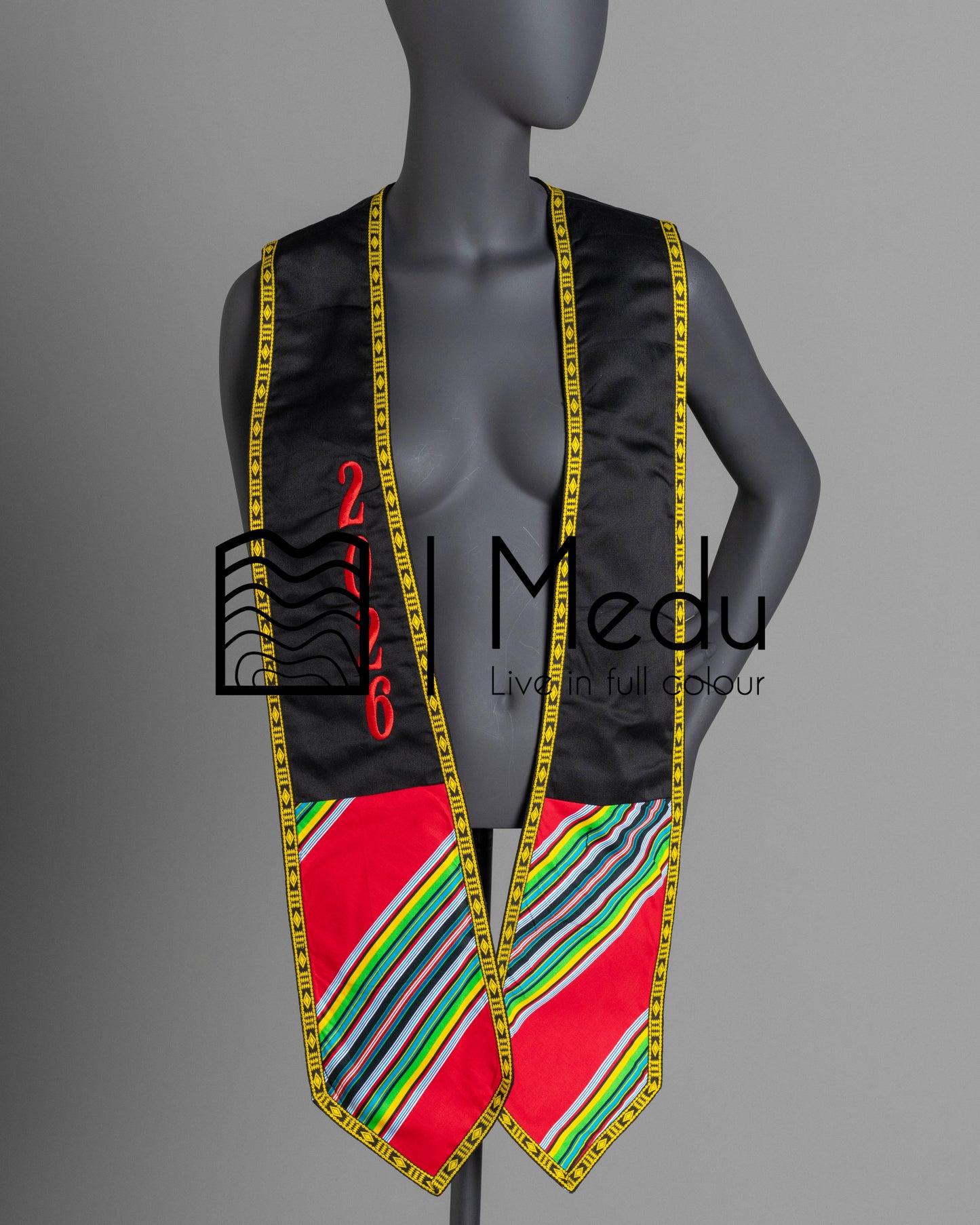 Embroidered Graduation Stole Venda Themed