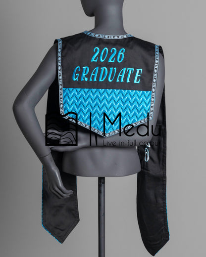 Embroidered Graduation Stole Shweshwe Themed