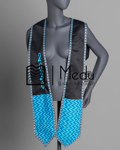 Embroidered Graduation Stole Shweshwe Themed