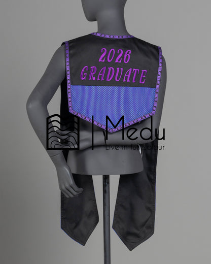 Embroidered Graduation Stole Shweshwe Themed