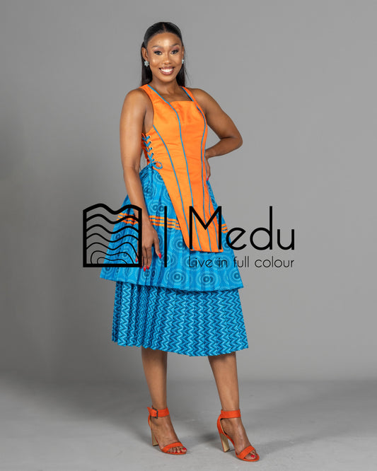 Motheo Bespoke Set in Orange