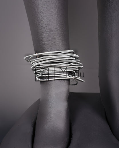 Maseka Anklets in Silver