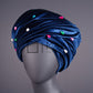 Velvet Headwrap in Navy Blue