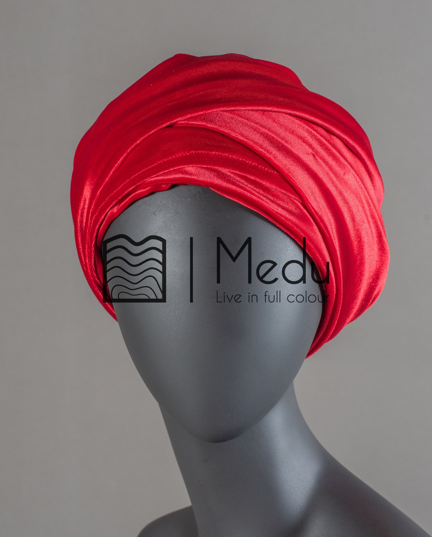 Velvet Headwrap in Red