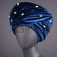 Velvet Headwrap in Navy Blue