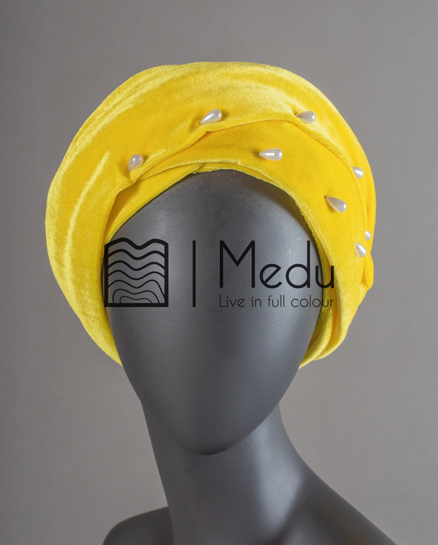 Velvet Headwrap in Yellow