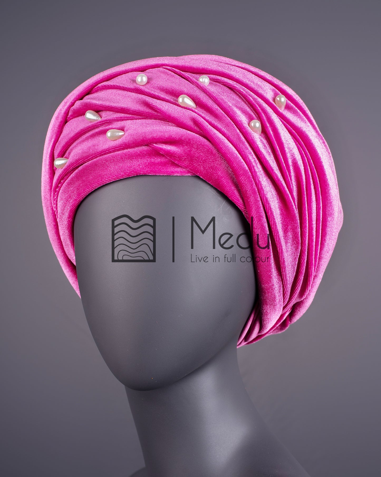 Velvet Headwrap in Pink