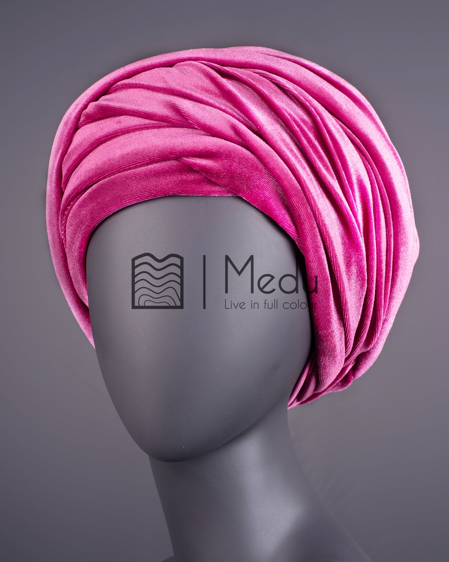 Velvet Headwrap in Pink