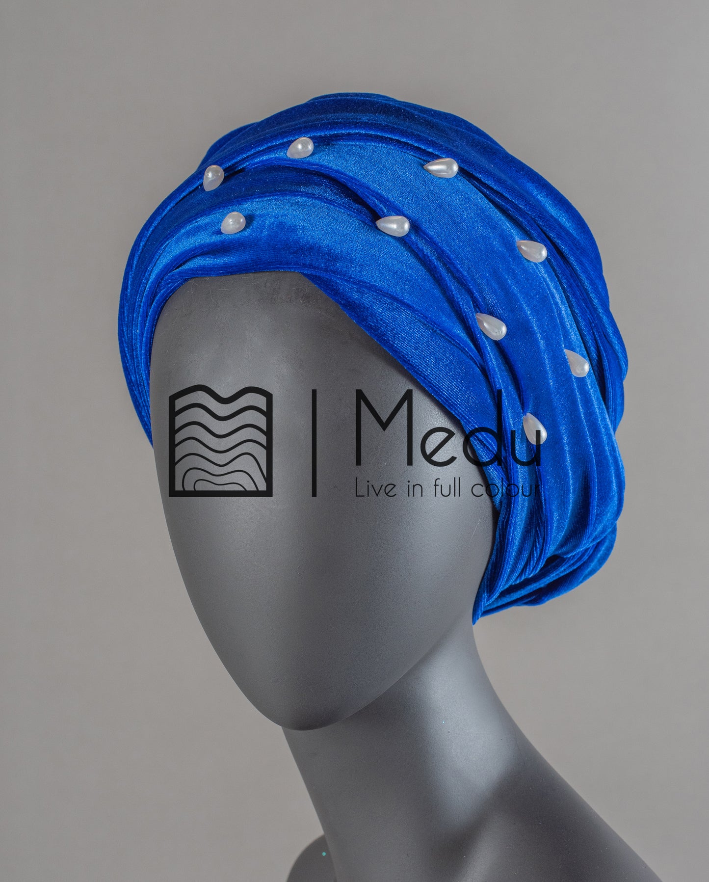 Velvet Headwrap in Royal Blue