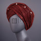Luxe Bridal Headwrap In Dark Red