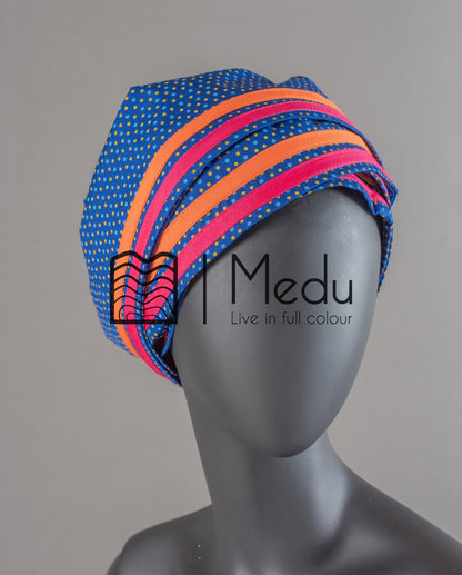 Matching Headwrap in Manoko Blue