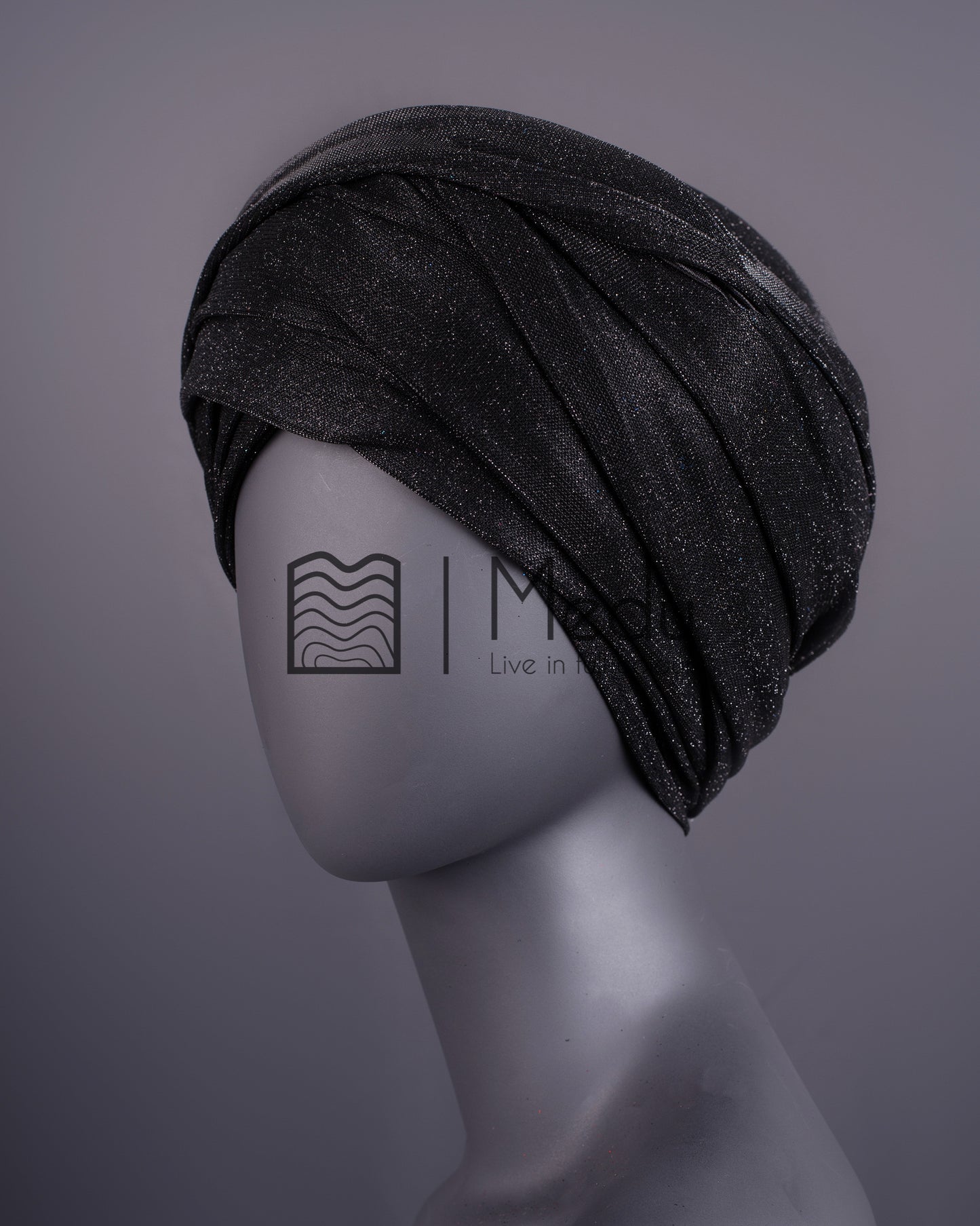 Luxe Bridal Headwrap In Black