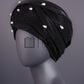 Luxe Bridal Headwrap In Black