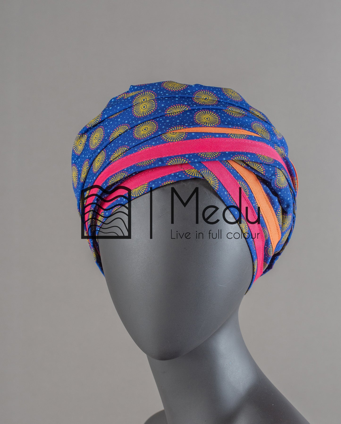 Matching Headwrap in Boledi Blue