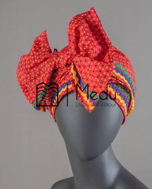 Kiddies Headwrap in Red