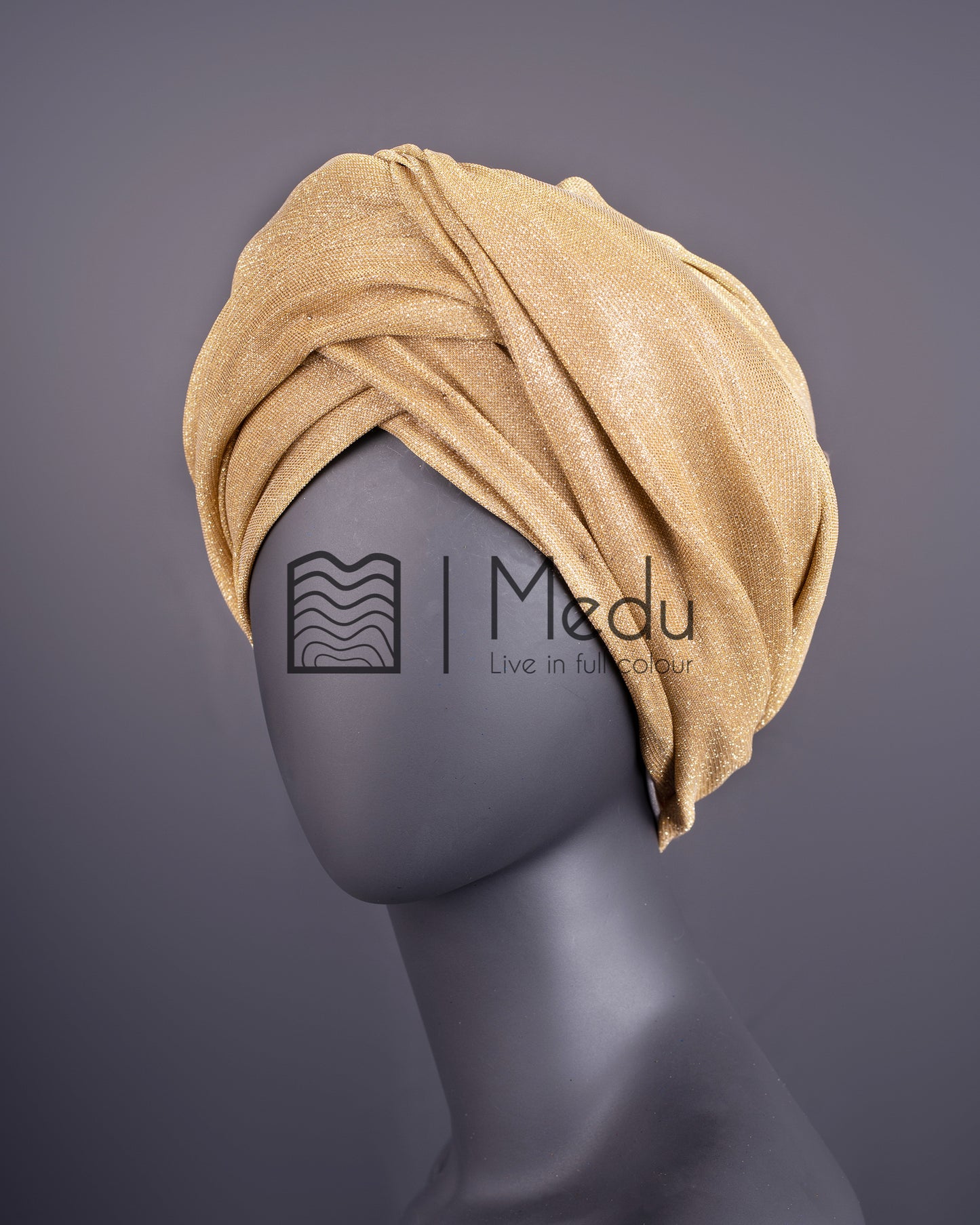 Luxe Bridal Headwrap In Gold