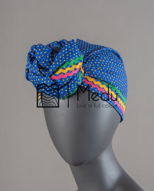 Kiddies Headwrap in Manoko Blue