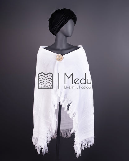 Letobolo Bridal White Shawl