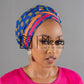 Matching Headwrap in Boledi Blue