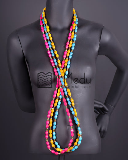 Single line Beads Trimmed with Gold