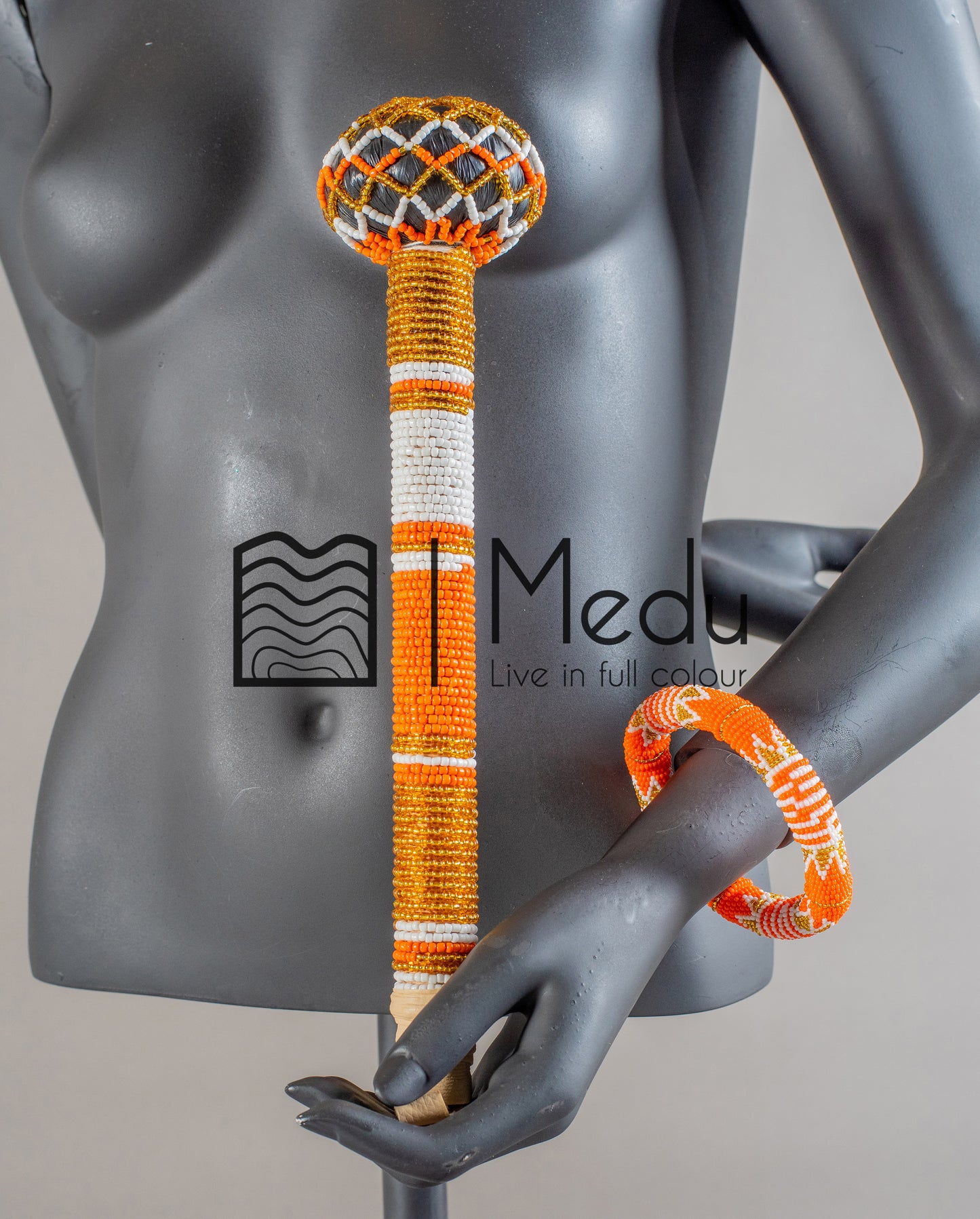 Bridal Stick and Bangles Set Orange