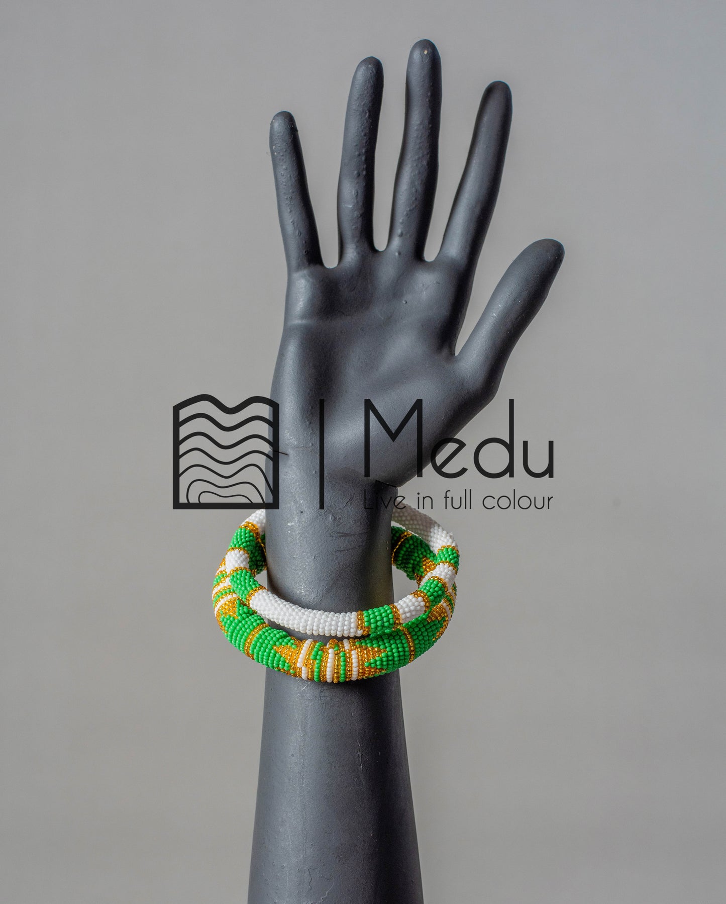 Fine Beaded Bangles Green