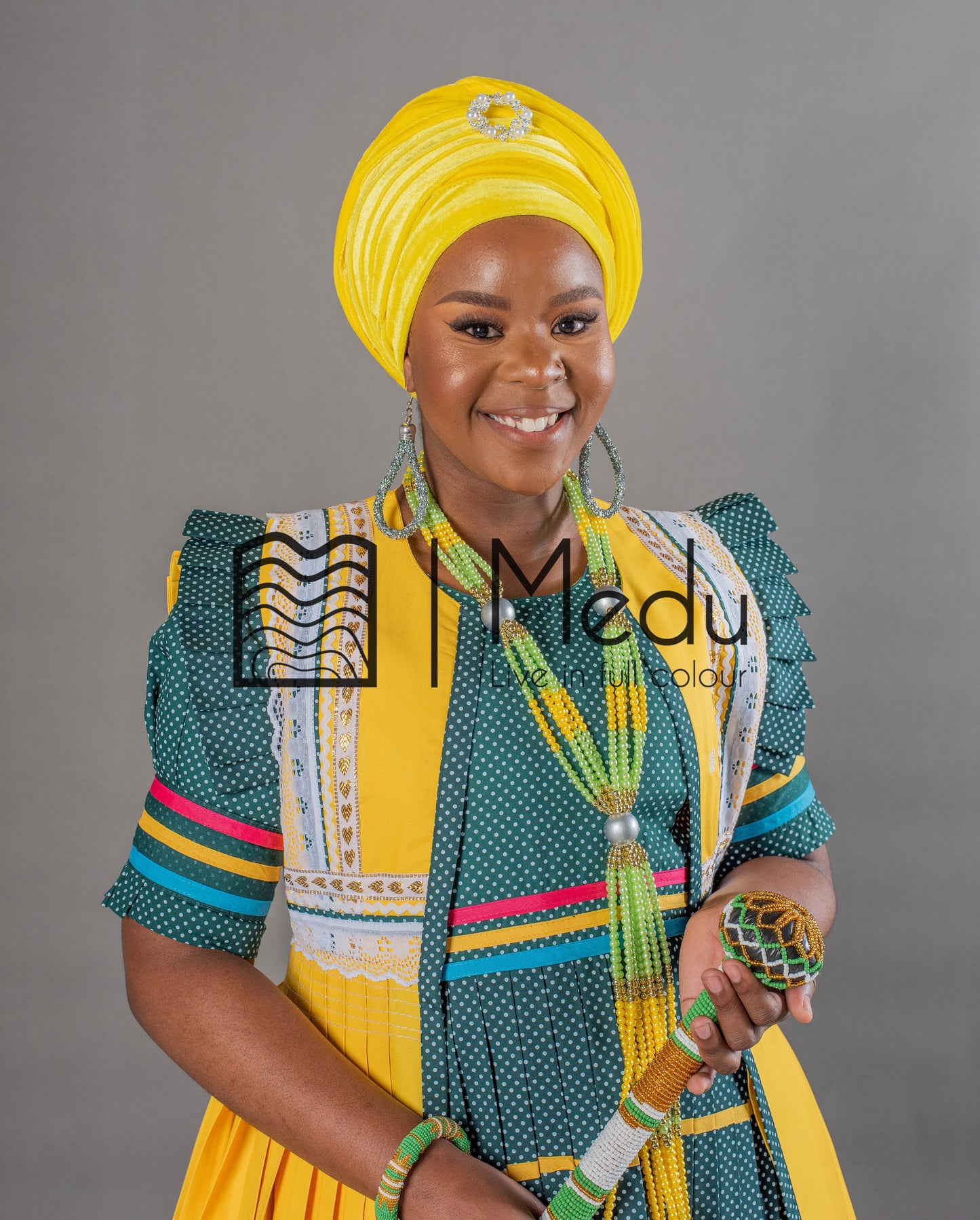 Velvet Headwrap in Yellow