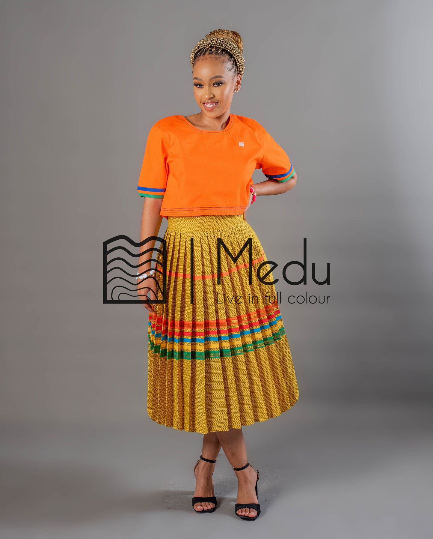 Makgabo Midi Set in Yellow