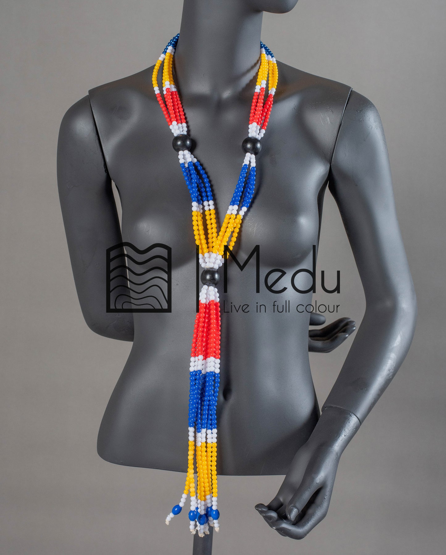 Sepedi Tie Beads Yellow and Red