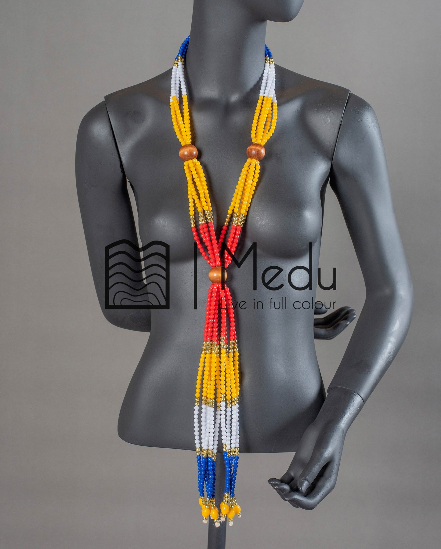 Sepedi Tie Beads Yellow and Red