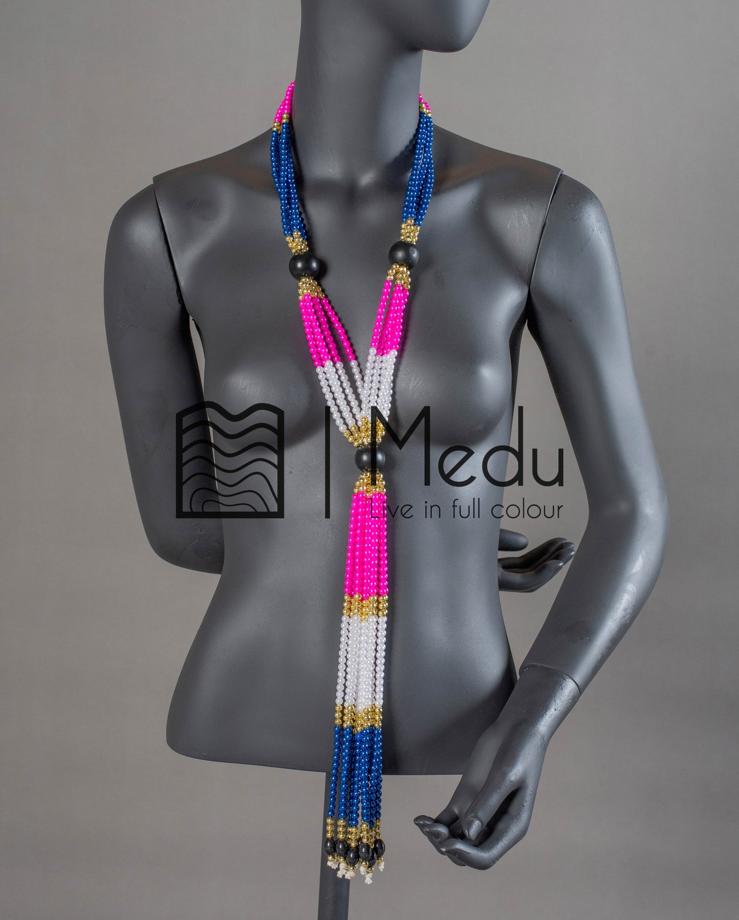 Sepedi Tie Beads Pink and Blue