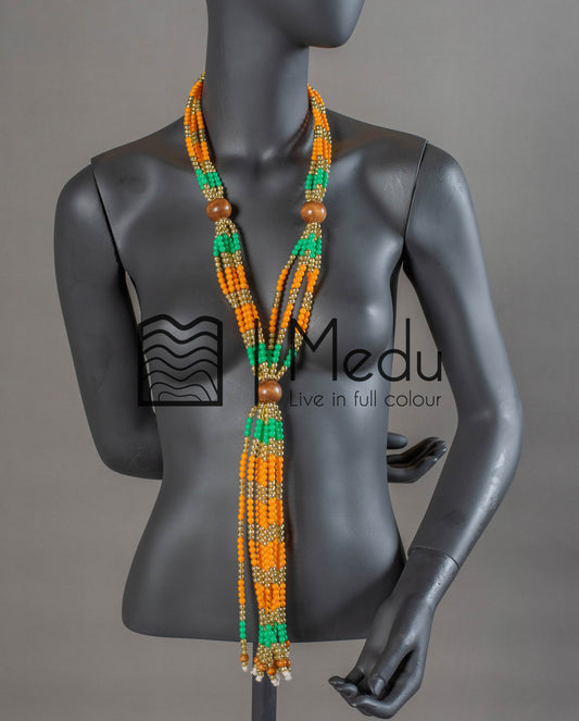 Sepedi Tie Beads Mustard and Green