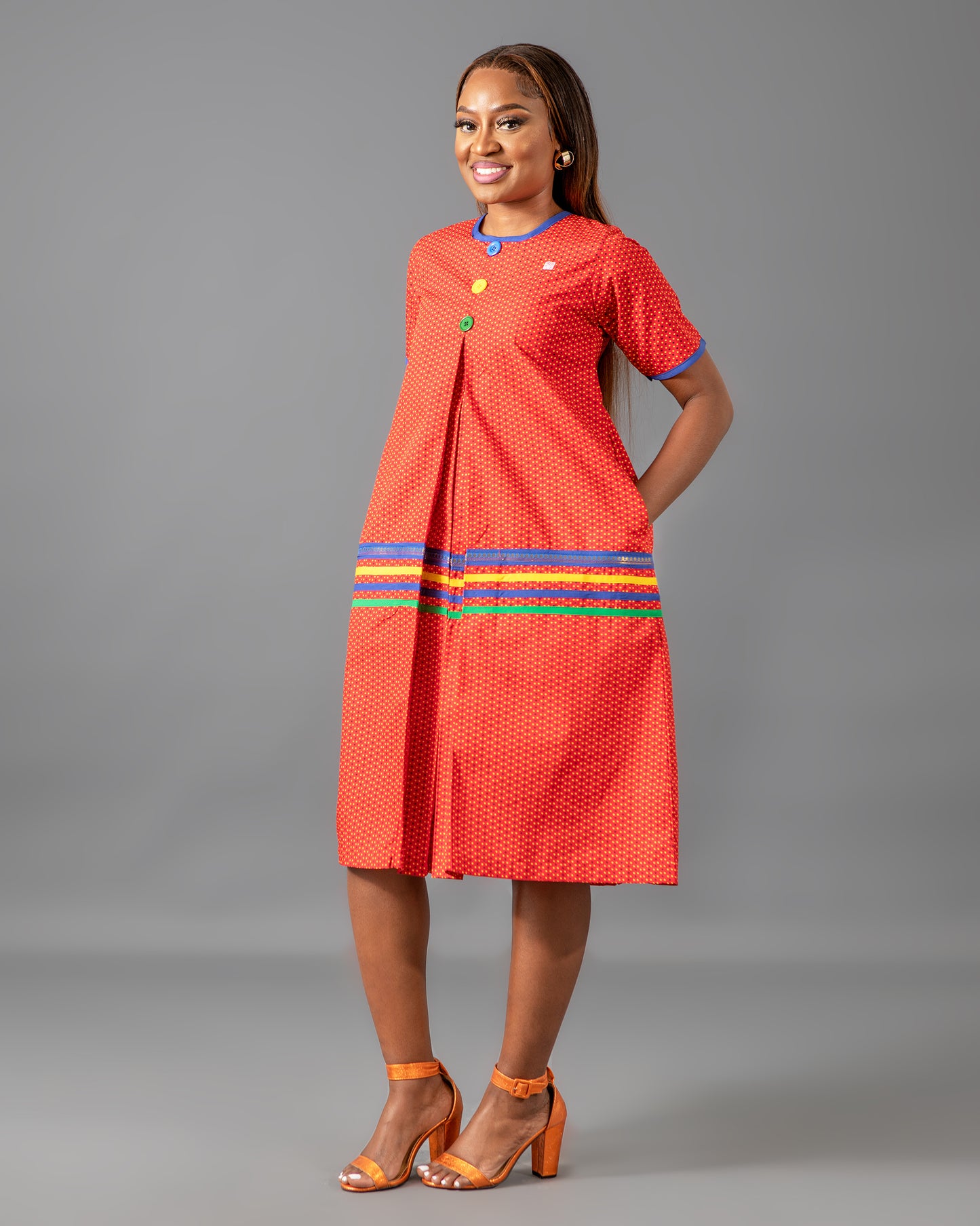 Hunadi Yele Dress In Red