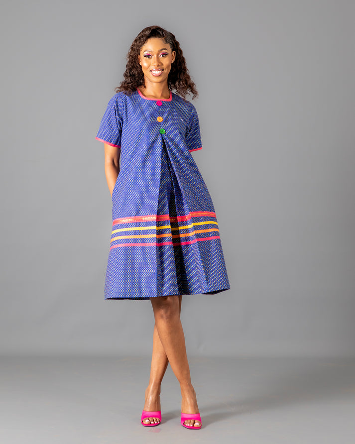 Hunadi Yele Dress In Blue – MEDU