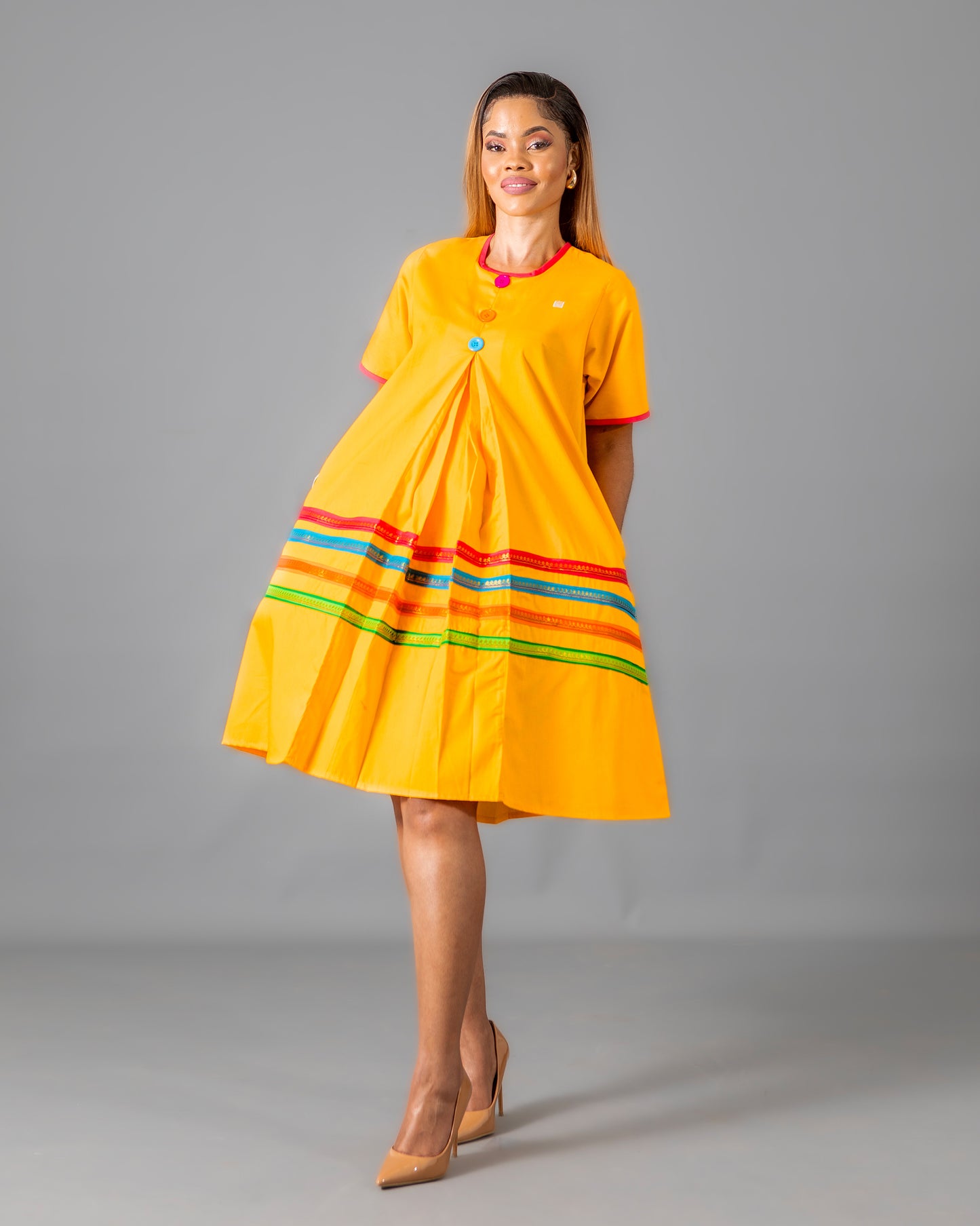 Hunadi Yele Dress In Yellow