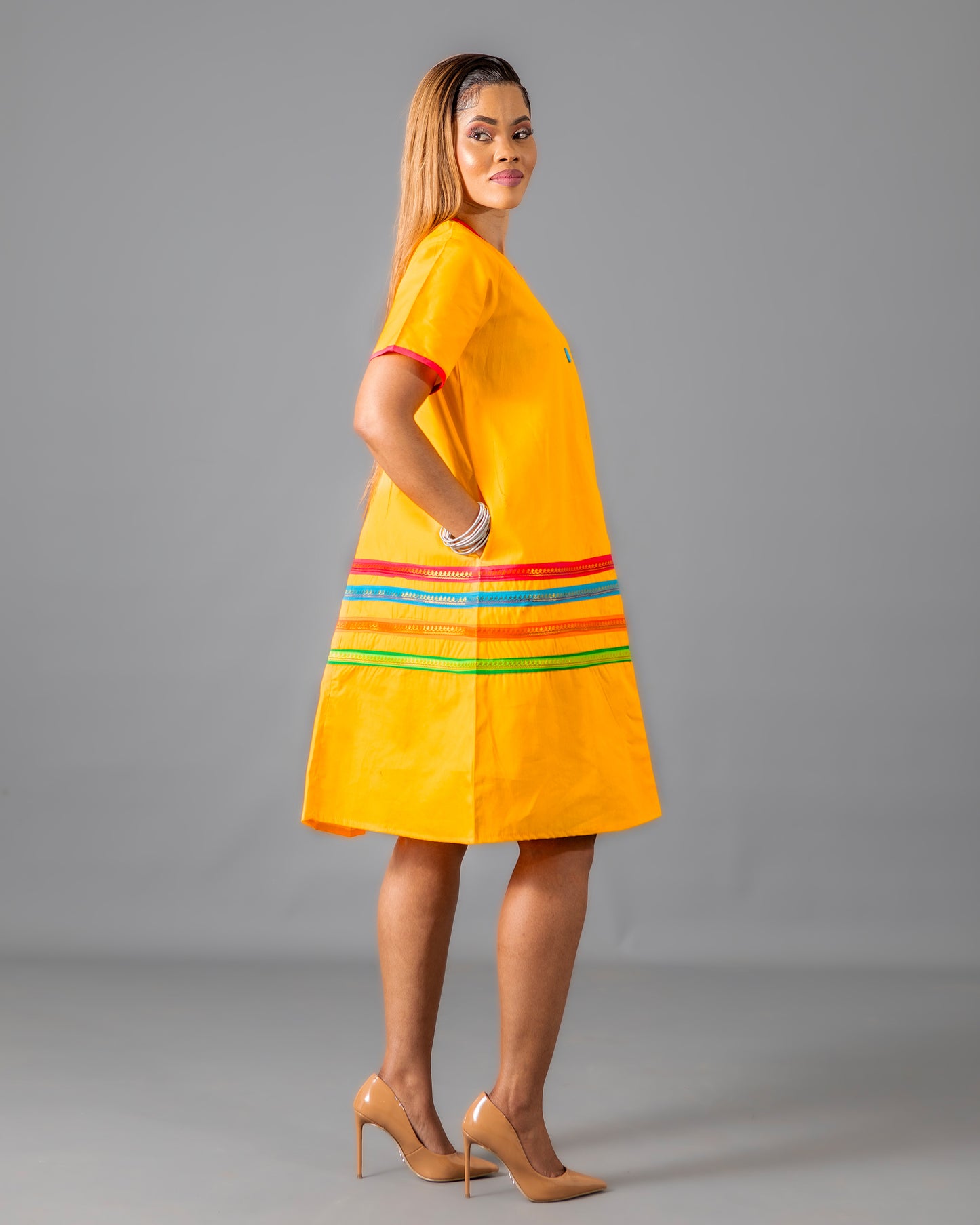 Hunadi Yele Dress In Yellow