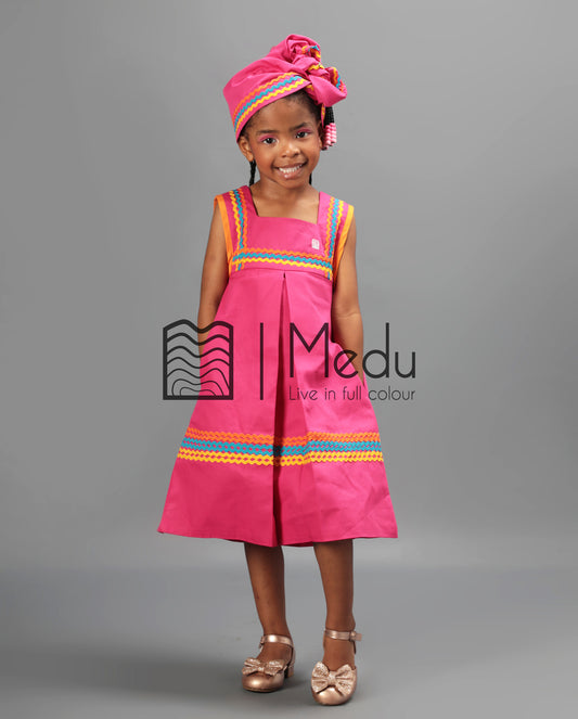 Kiddies Lerato Yele Dress in Pink