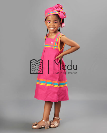Kiddies Lerato Yele Dress in Pink