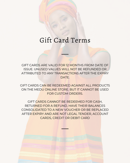 Medu Gift Card R1500